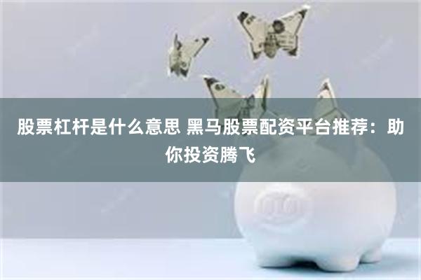 股票杠杆是什么意思 黑马股票配资平台推荐：助你投资腾飞